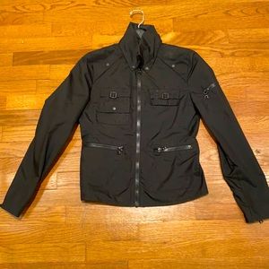 **MIU MIU - WOMENS BLACK JACKET - NYLON - AS NEW - ITALY - WOW!!**